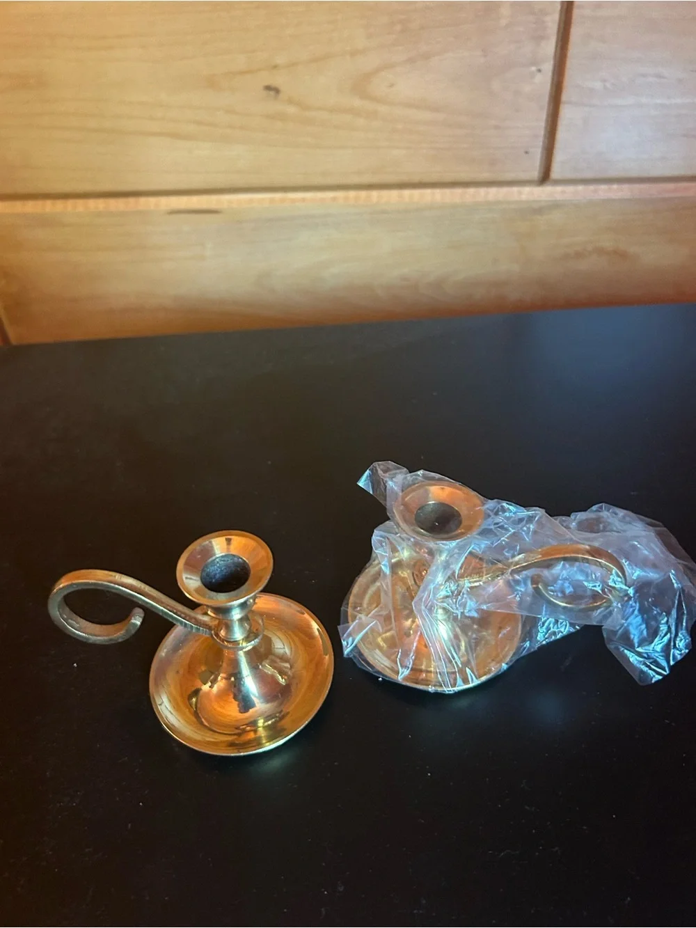 Mini Brass Chamberstick Candle Holder